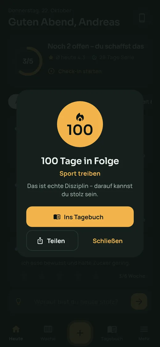 Proud & Discipline: Meilenstein 100 Tage in Folge