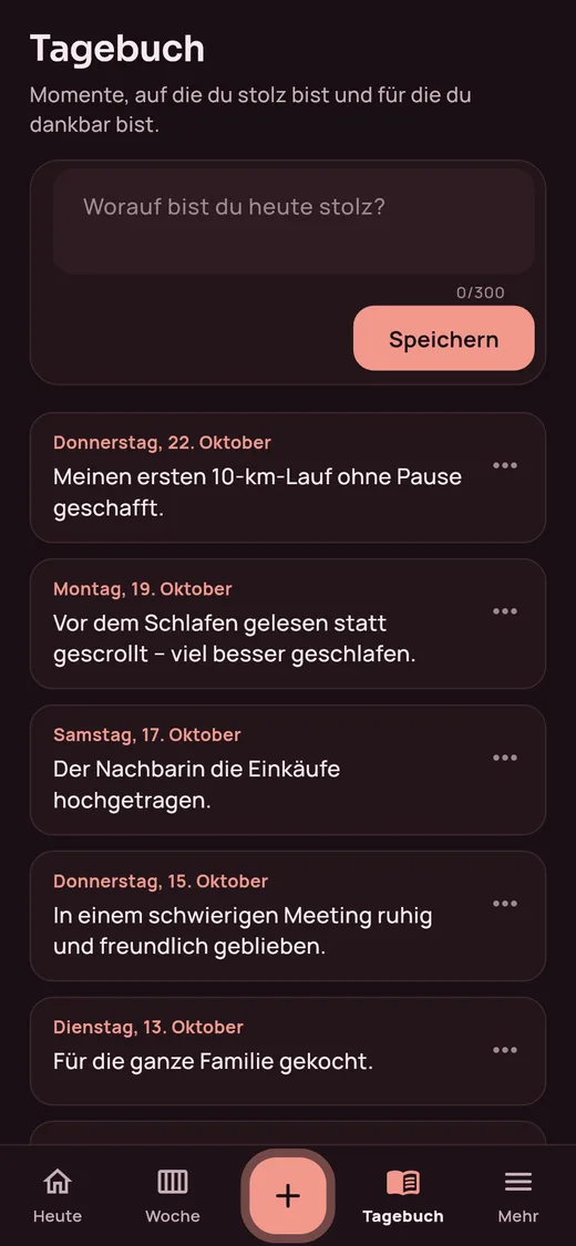 Proud & Discipline: Tagebuch mit Einträgen, worauf man stolz ist